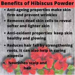 Hibiscus Flowder Powder for Hair & Skin (Hibiscus Rosa-Sinensis)