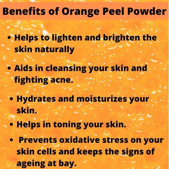  Orange Peel Powder, Pure & 100% Natural