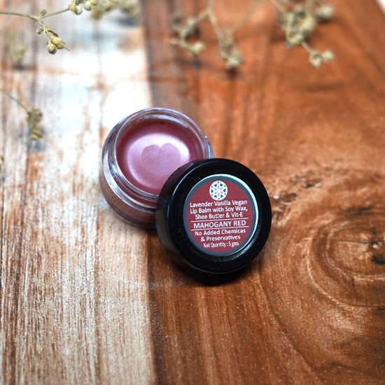 Lavender & Vanilla Mahogany Red Lip Balm